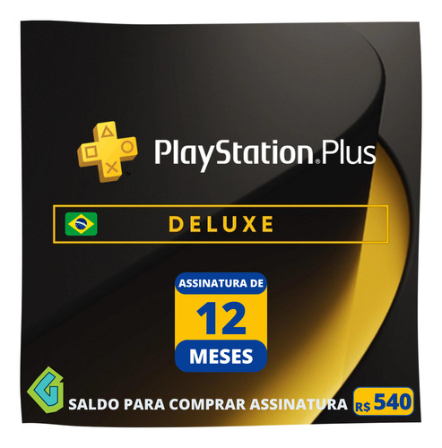 Psn Plus Deluxe 12 Meses - Brasileira - Playstation 4 E 5